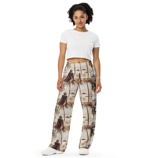 Beach Weather All-over Print Unisex Wide-Leg Pants