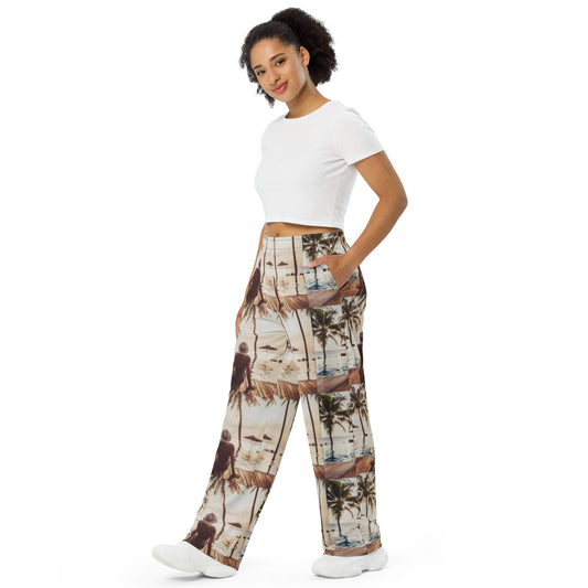 Beach Weather All-over Print Unisex Wide-Leg Pants